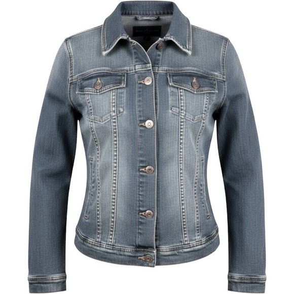Liz Claiborne Jackets & Blazers - Liz Claiborne Blue Denim Trucker Jacket Womens XL Stretch Cotton Medium Wash
